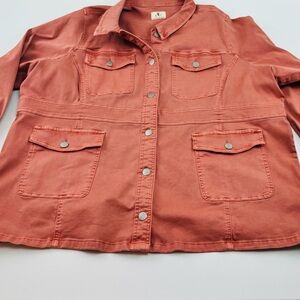 Coat- Oversized Terracotta Chore Coat/ Utility Jacket/ Barn Coat